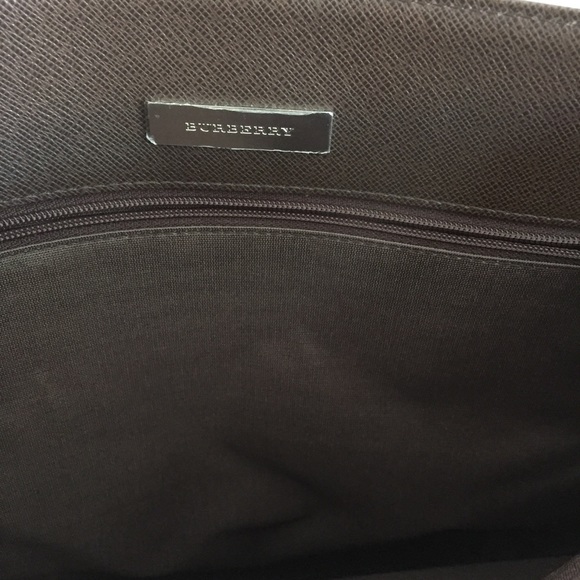 Burberry check canvas brown leather trim tote - Picture 10 of 11